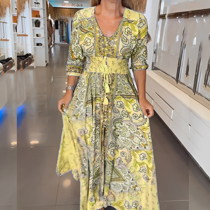 Sébire - Women's V-Neck Dress, Elegant