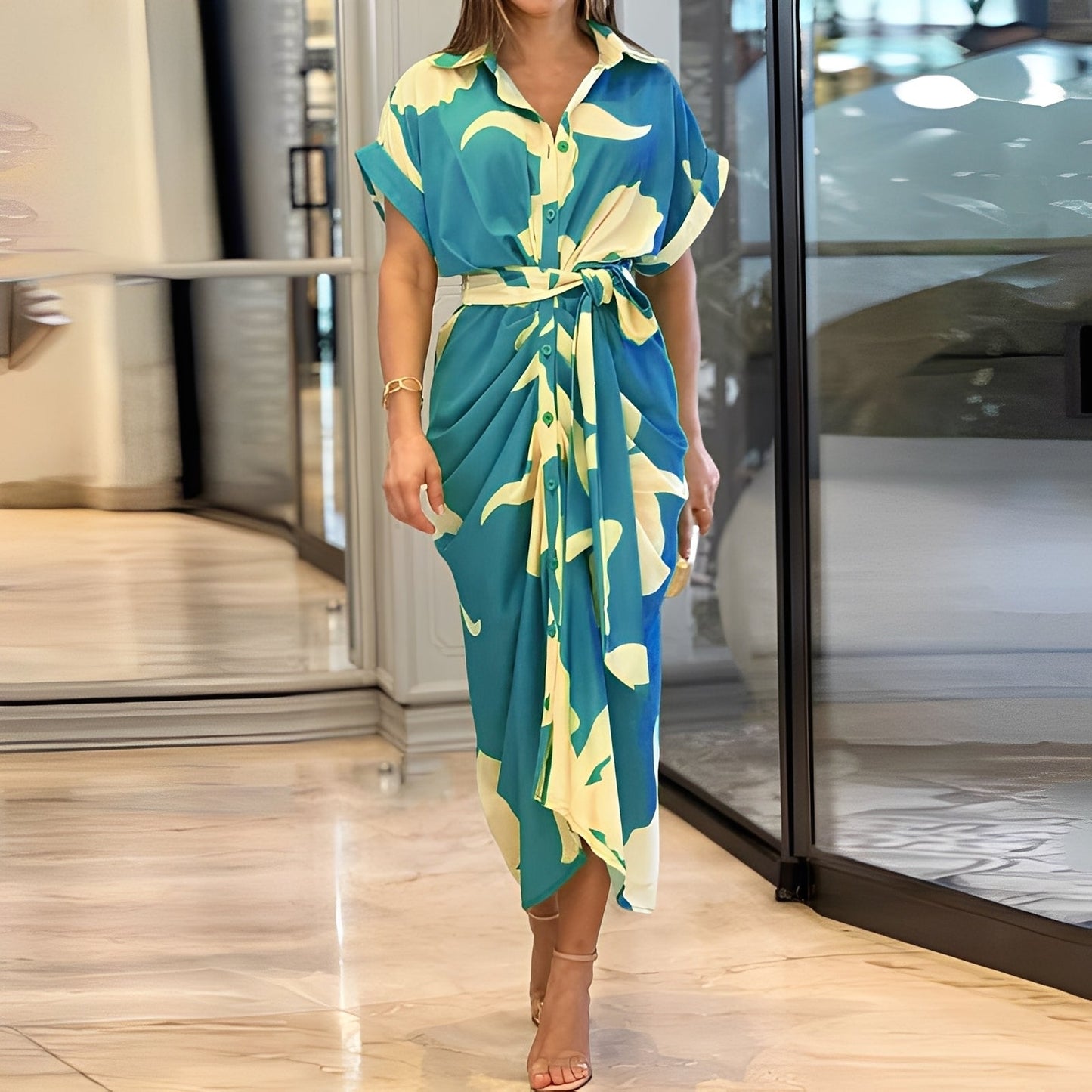 Charlène - Stilvolles Knopfkleid für Damen