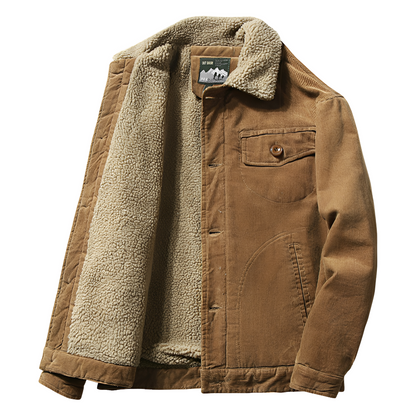 Carl - Stilvolle Cordjacke mit Fleecefutter für Herren