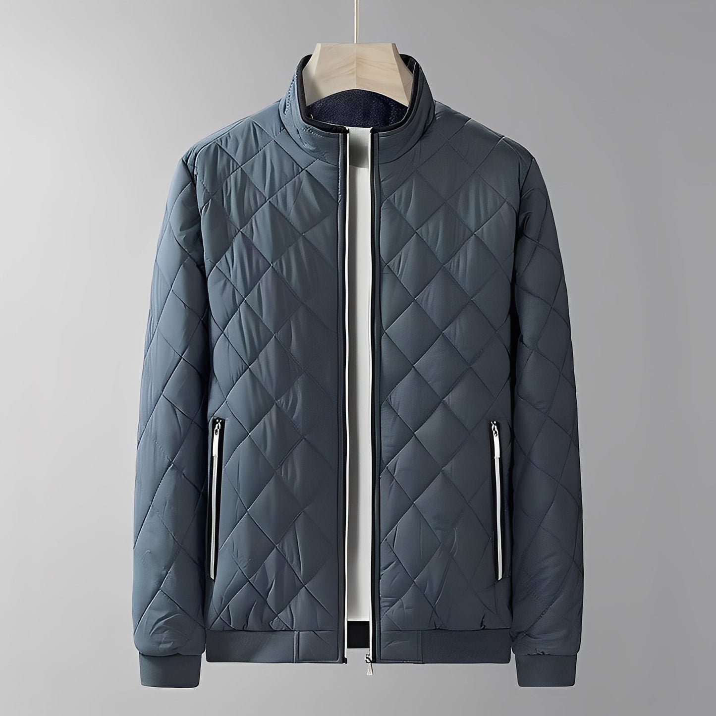 Mervin - Stylish quilted jacket with stand-up collar for men
