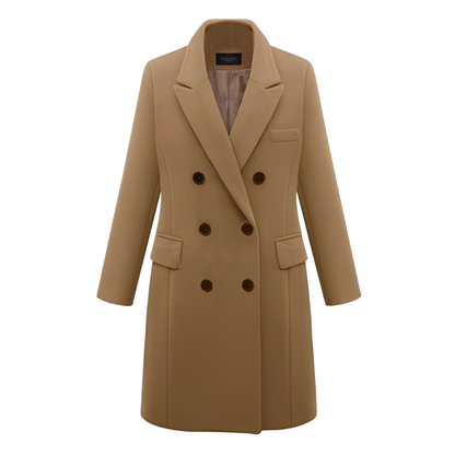 Caroline - Long, stylish wool coat for women