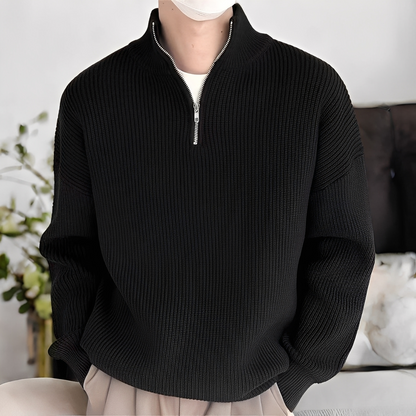 Jeffrey - Elegant, loosely knitted men's sweater