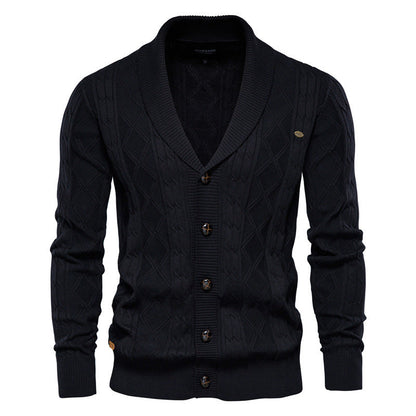 Jamison - Modern men's cardigan with shawl collar