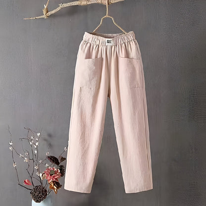 Elodie - women's pants made of cotton and linen