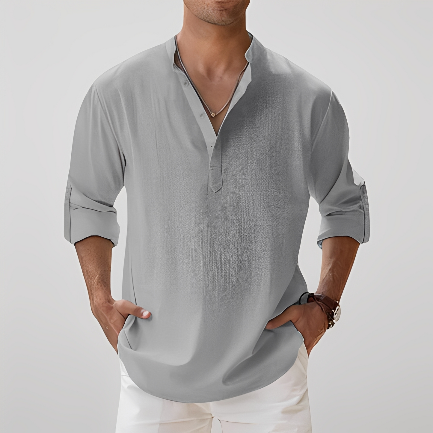 Freddy - breathable men's long-sleeve shirt