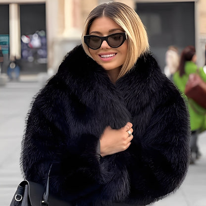 Jennifer - Modern women's jacket made of faux fur