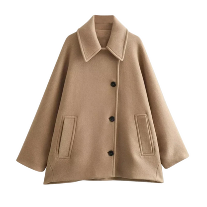 Jessy – Beige transitional coat for women