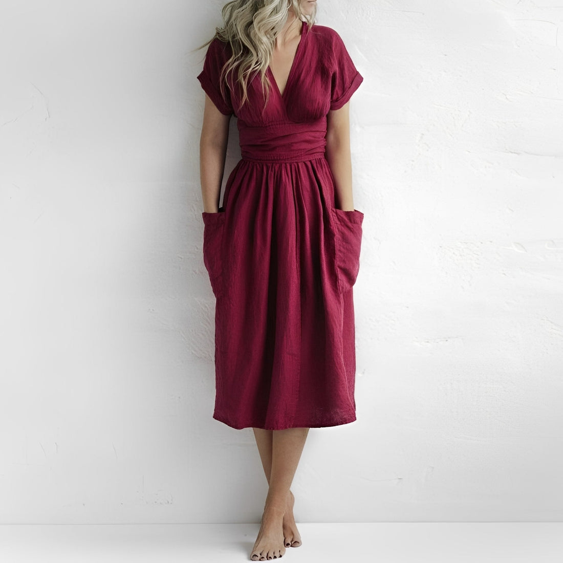 Sasha - Bequemes Wickelkleid mit Taschen