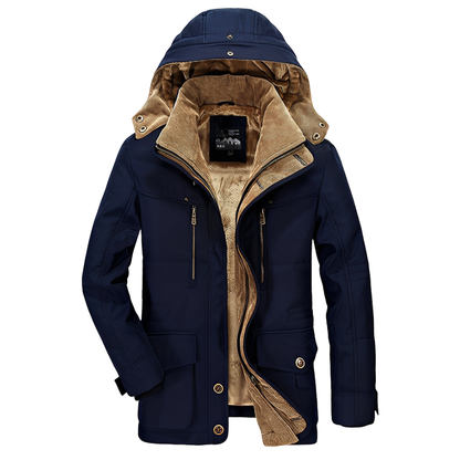 Harold - Men's Winter Jacket with Removable Hood
