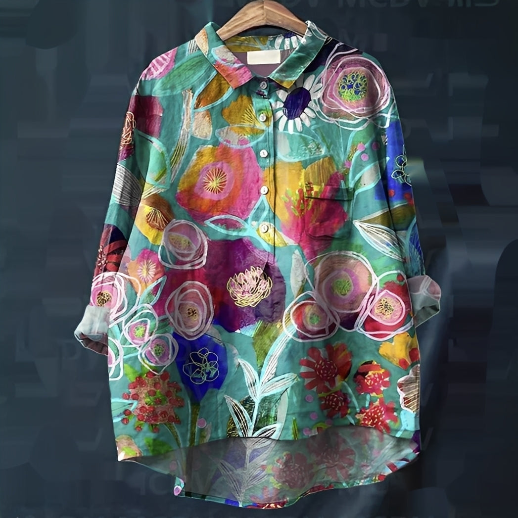 Garance - Classic women's blouse with long sleeves