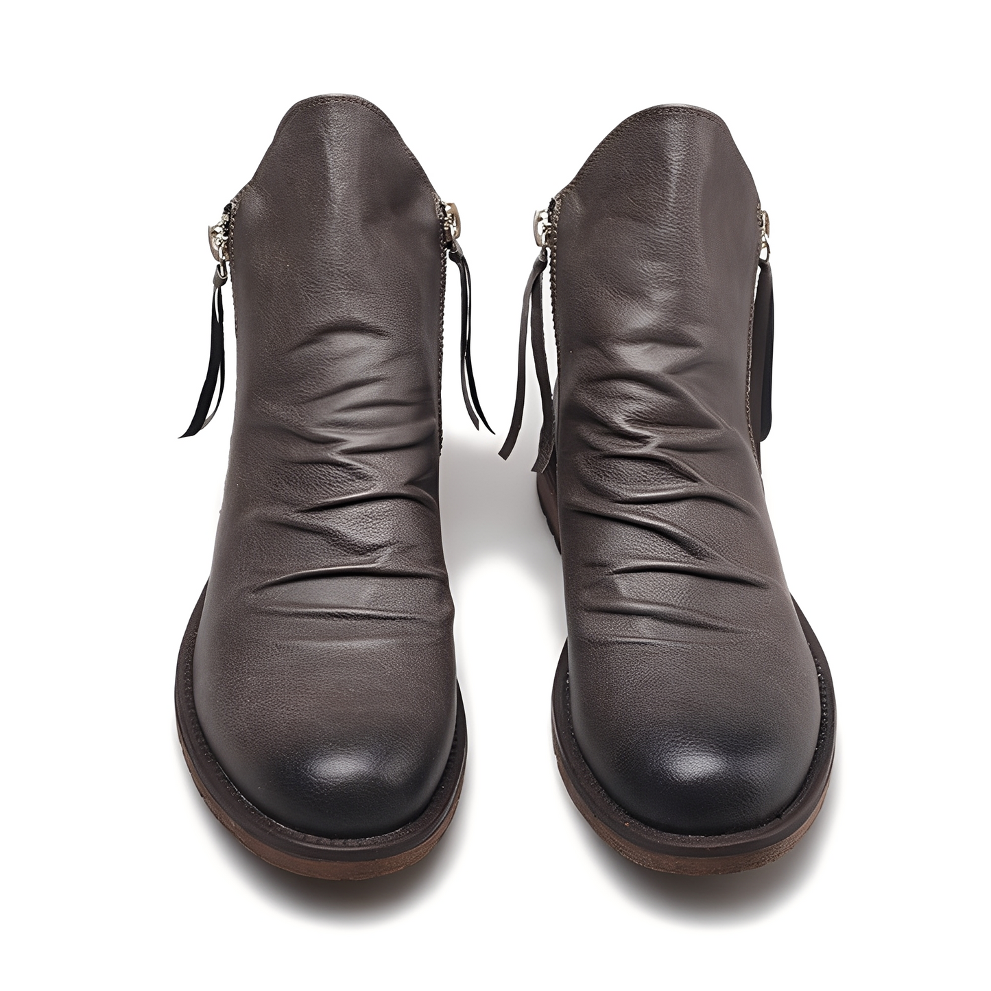 Kerrick - Classic men's leather boots with zipper