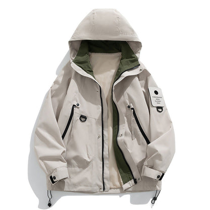 Raymund - Elegant waterproof men's hooded jacket