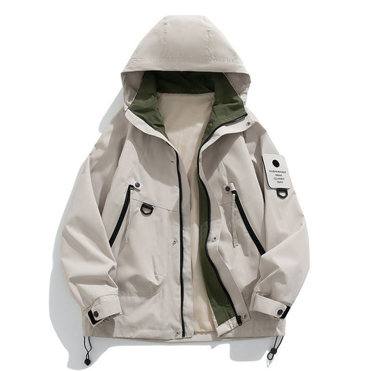Raymund - Elegant waterproof men's hooded jacket