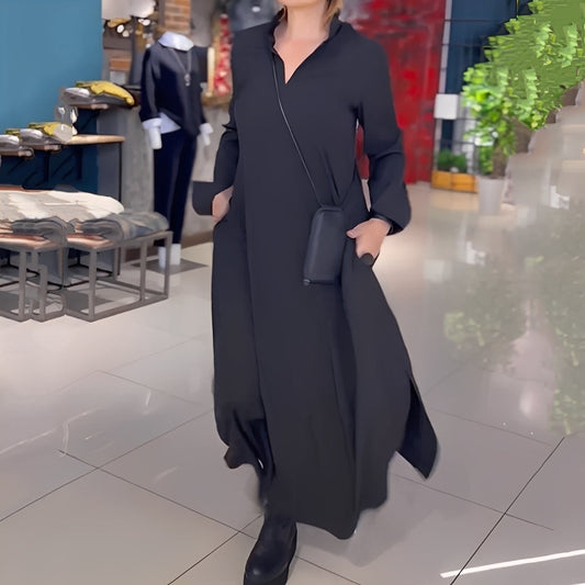 Hélène - Airy women's dress with side slit