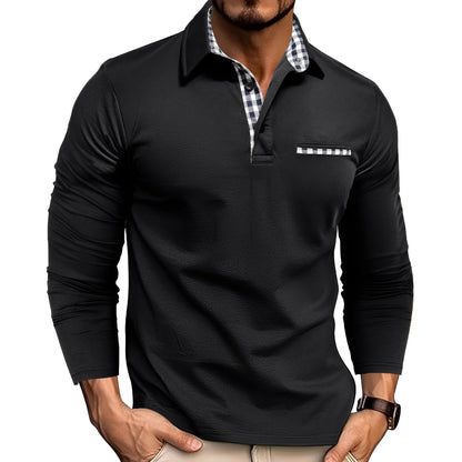 Rupert - Casual Long Sleeve Polo Shirt for Men