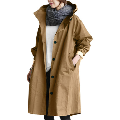 Alicia - women's trench coat with hood