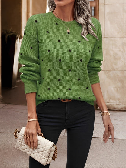 Karly - Stylish women's sweater with polka dot pattern