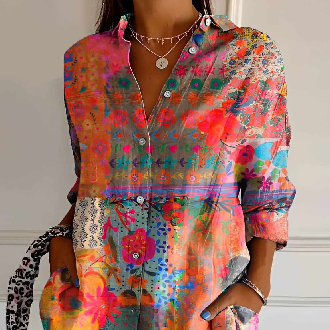Anna - Elegante Bluse mit Print