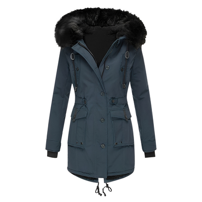 Mathurine - Women's Winter Coat with Hood