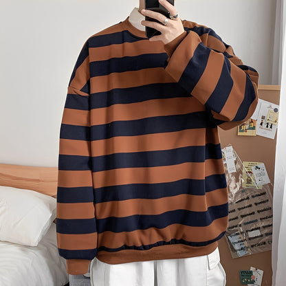 Christian - men's oversized sweater with stripes