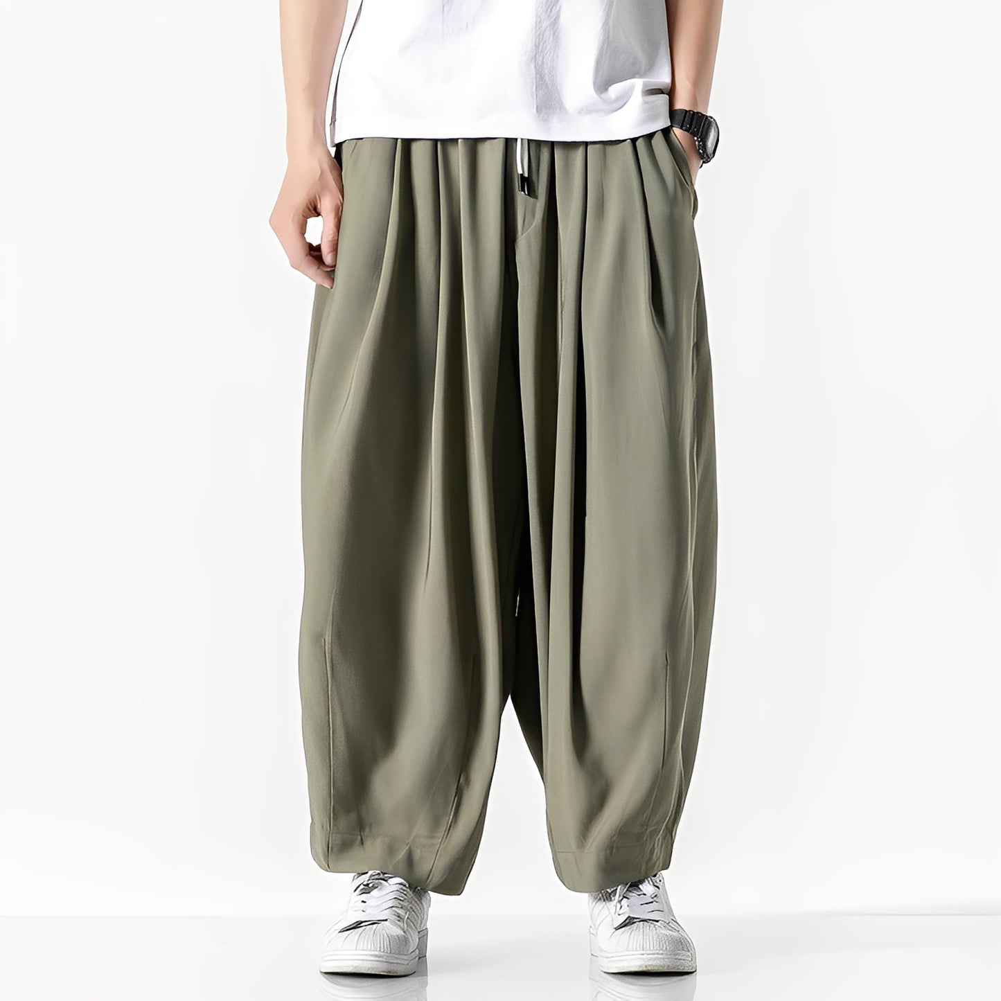 Adam - men's trousers made of cotton with wide leg