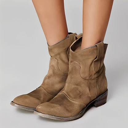 Délia - Chic suede ankle boots for women