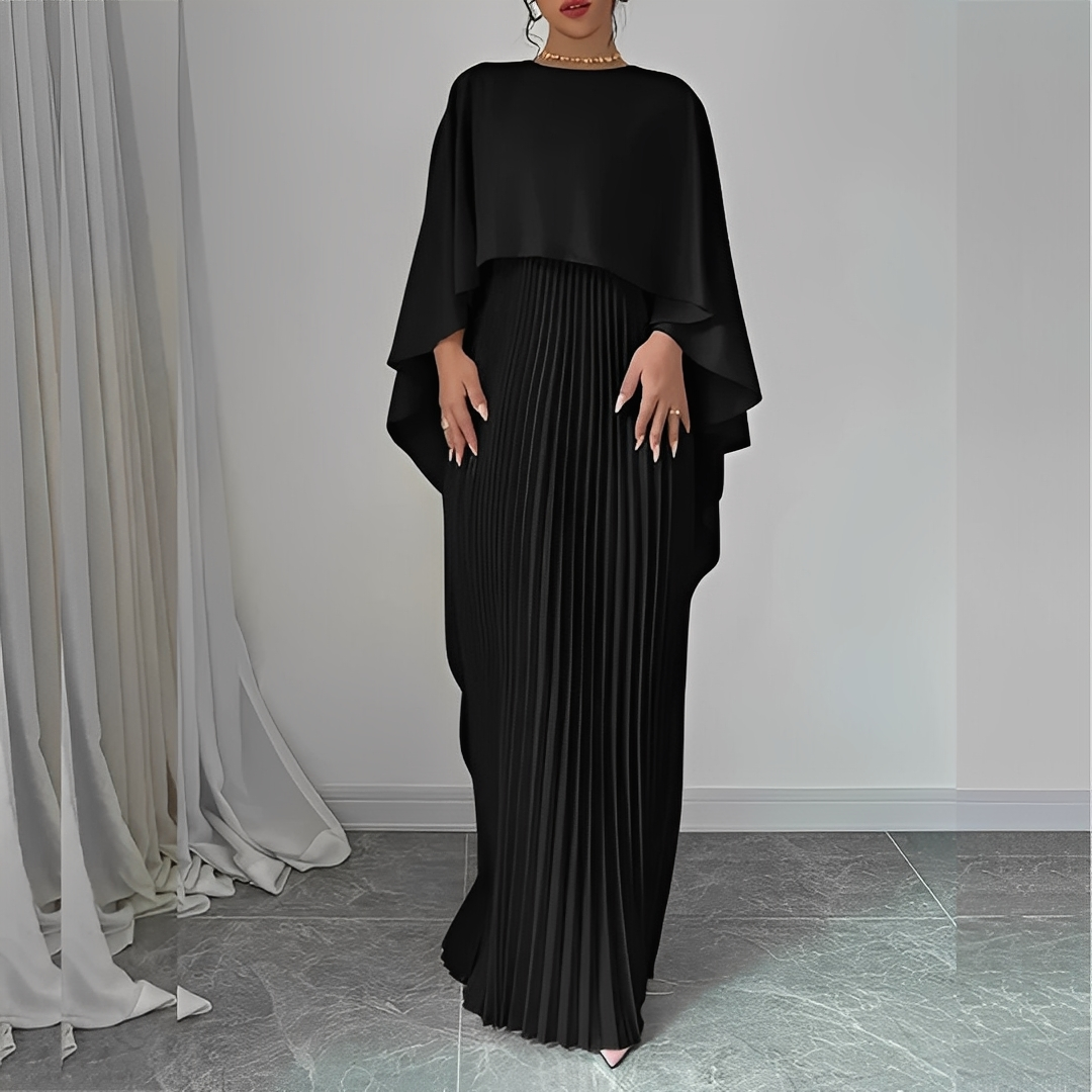 Marilou - Stylish Dress with Pleated Cape for Women