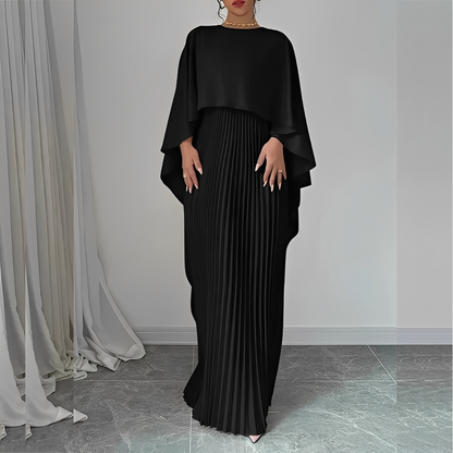 Marilou - Stylish Dress with Pleated Cape for Women