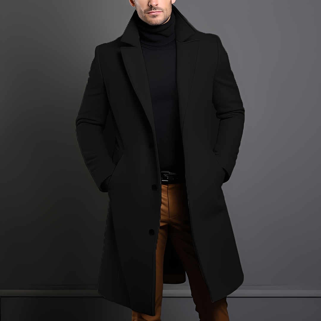 Kévin - Classic men's coat with lapels