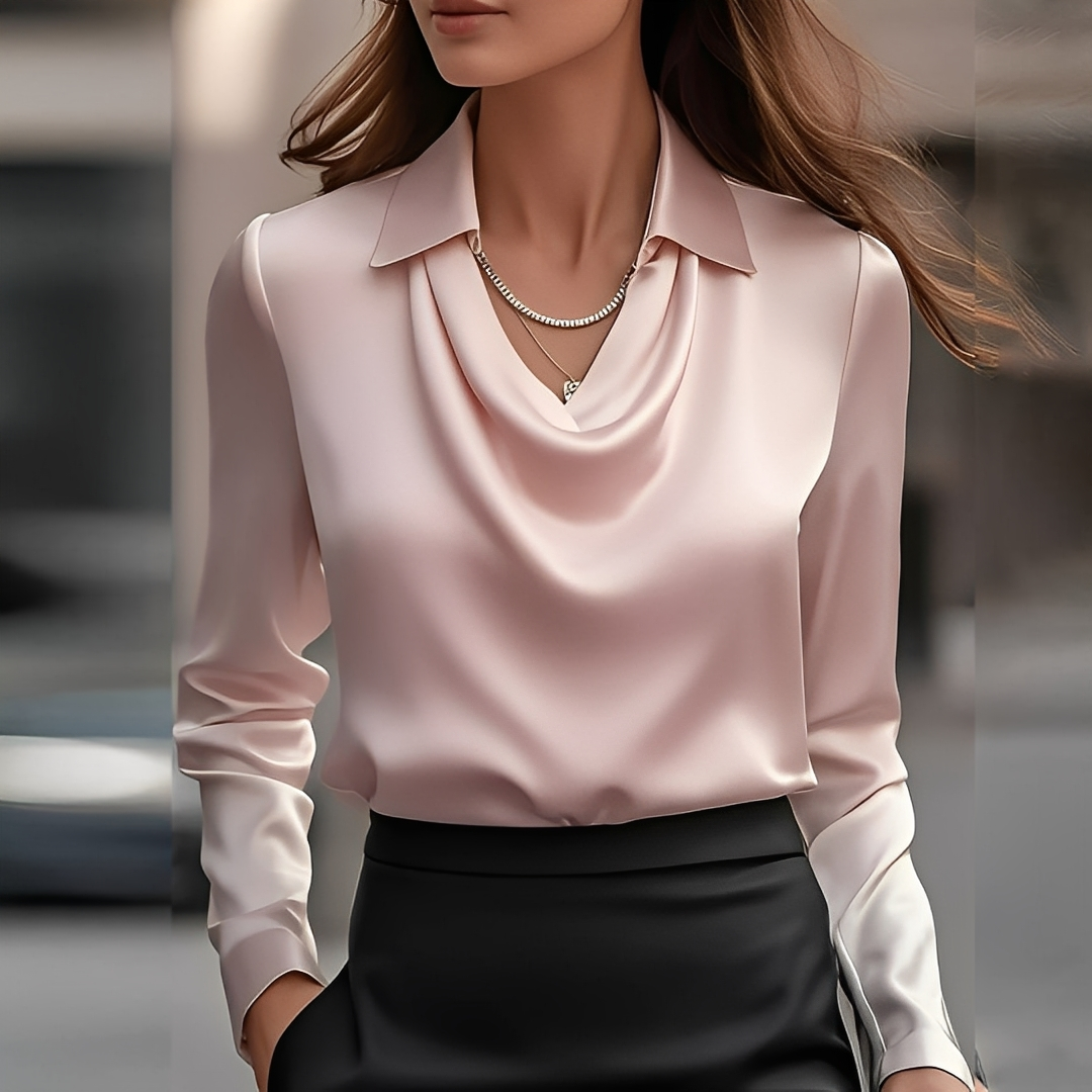 Sélène - Stylish Draped Blouse for Women