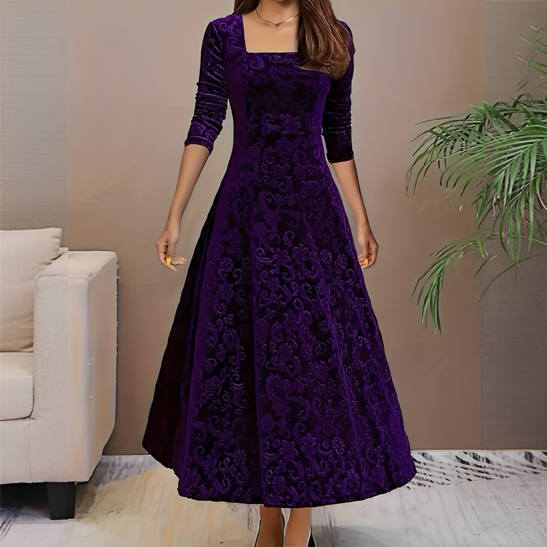 Malvina - Stylish Dress with Square Neckline for Women