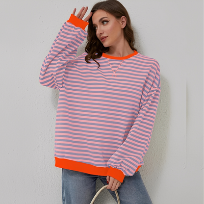 Pénélope - Large striped women's sweater