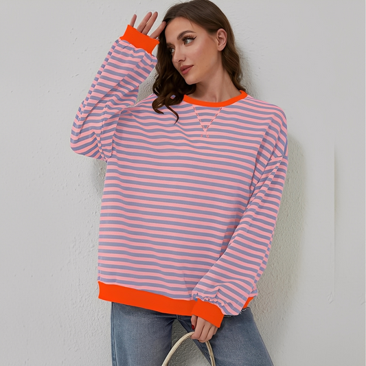 Pénélope - Large striped women's sweater