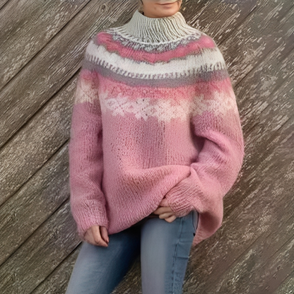 Manuela - Women's Sweater with Nordic Winter Design