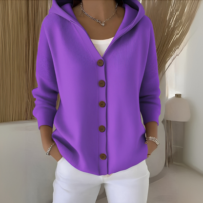 Orianne - Women's cardigan with long cotton sleeves