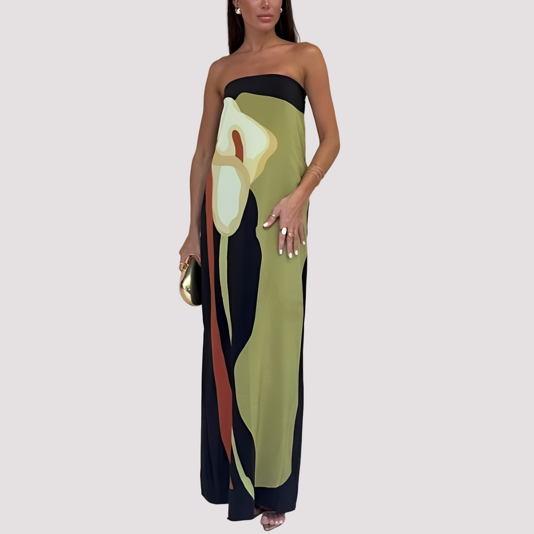 Samara - Elegantes Maxikleid ohne Schultern