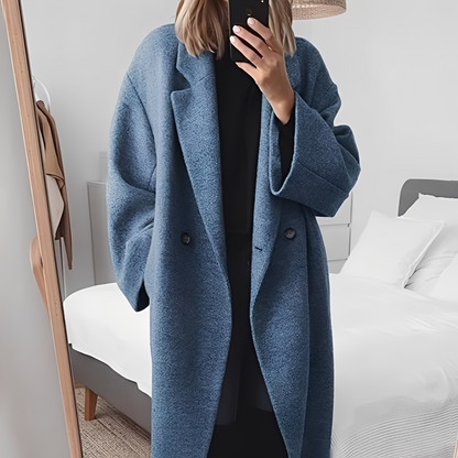 Eleanor - Women's wool coat with long, stylish, and elegant design