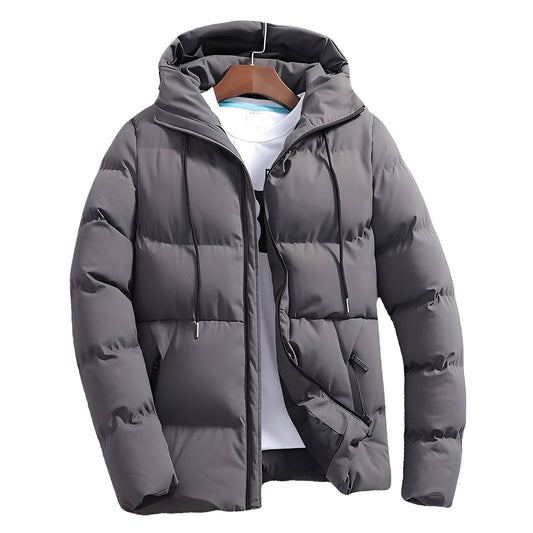 Robert - Fashionable, padded men's quilted jacket with hood