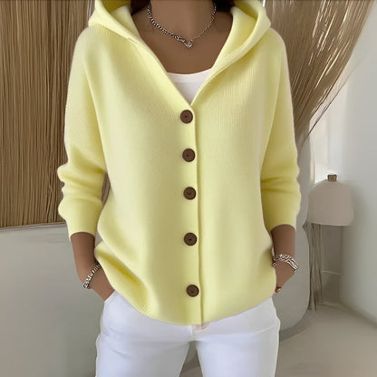 Orianne - Women's cardigan with long cotton sleeves