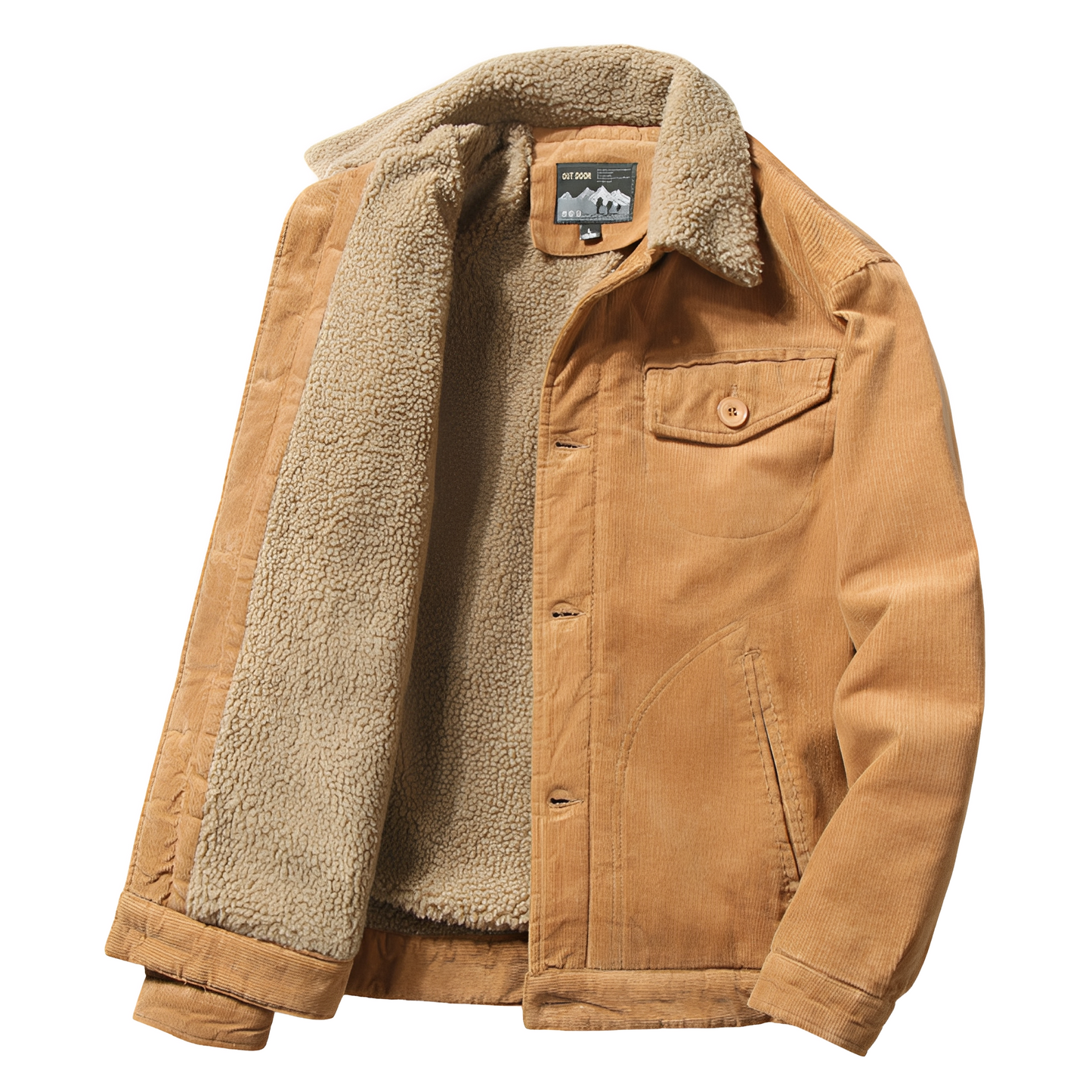 Carl - Stilvolle Cordjacke mit Fleecefutter für Herren