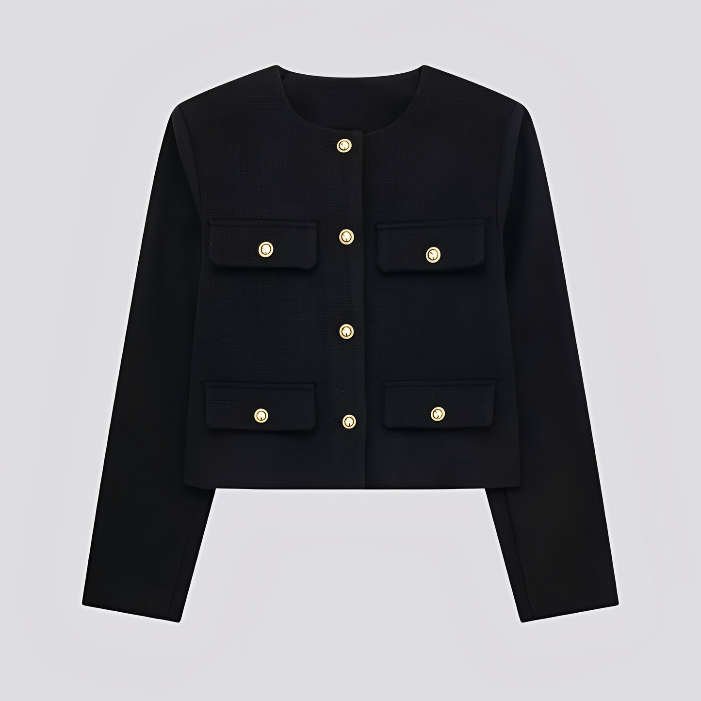 Emelia - Eleganter kurzer Mantel mit Knöpfen für Damen