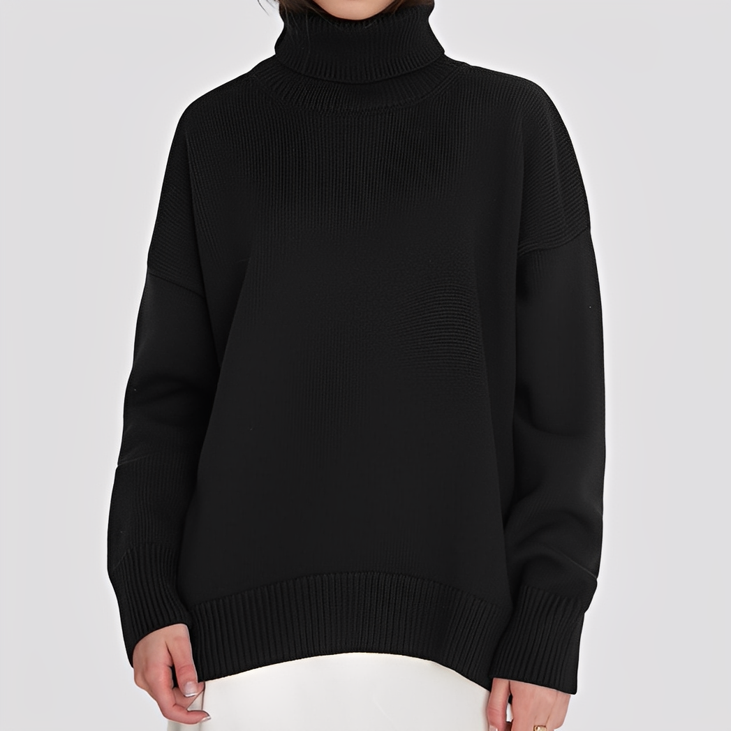 Nylah - Simple, oversized women's turtleneck sweater