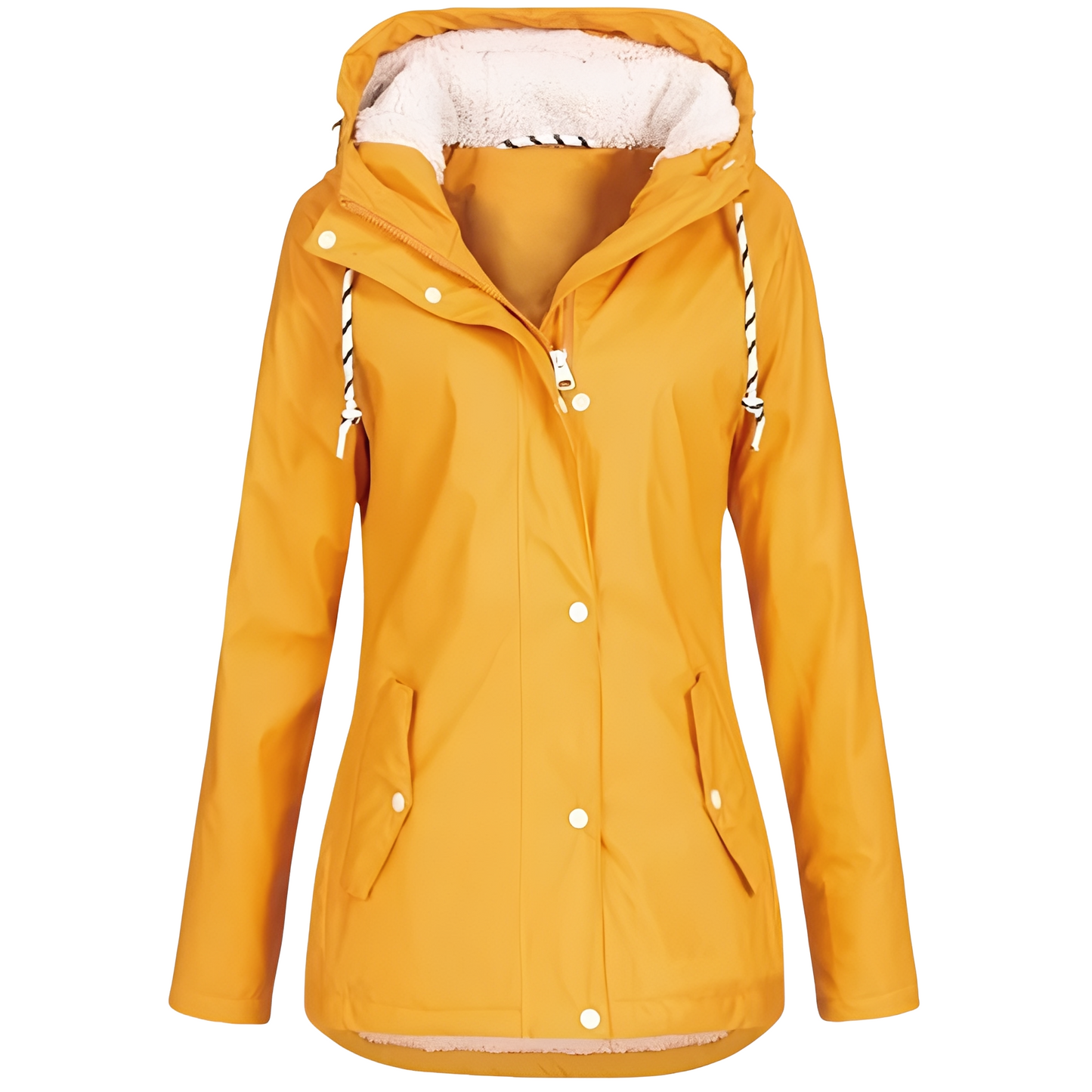 Valary - Women's Velvet Jacket with Hood, Waterproof