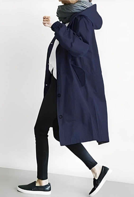 Alicia - women's trench coat with hood