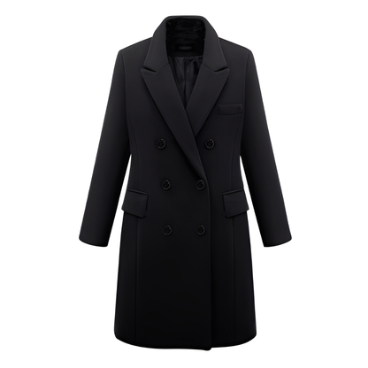Caroline - Long, stylish wool coat for women