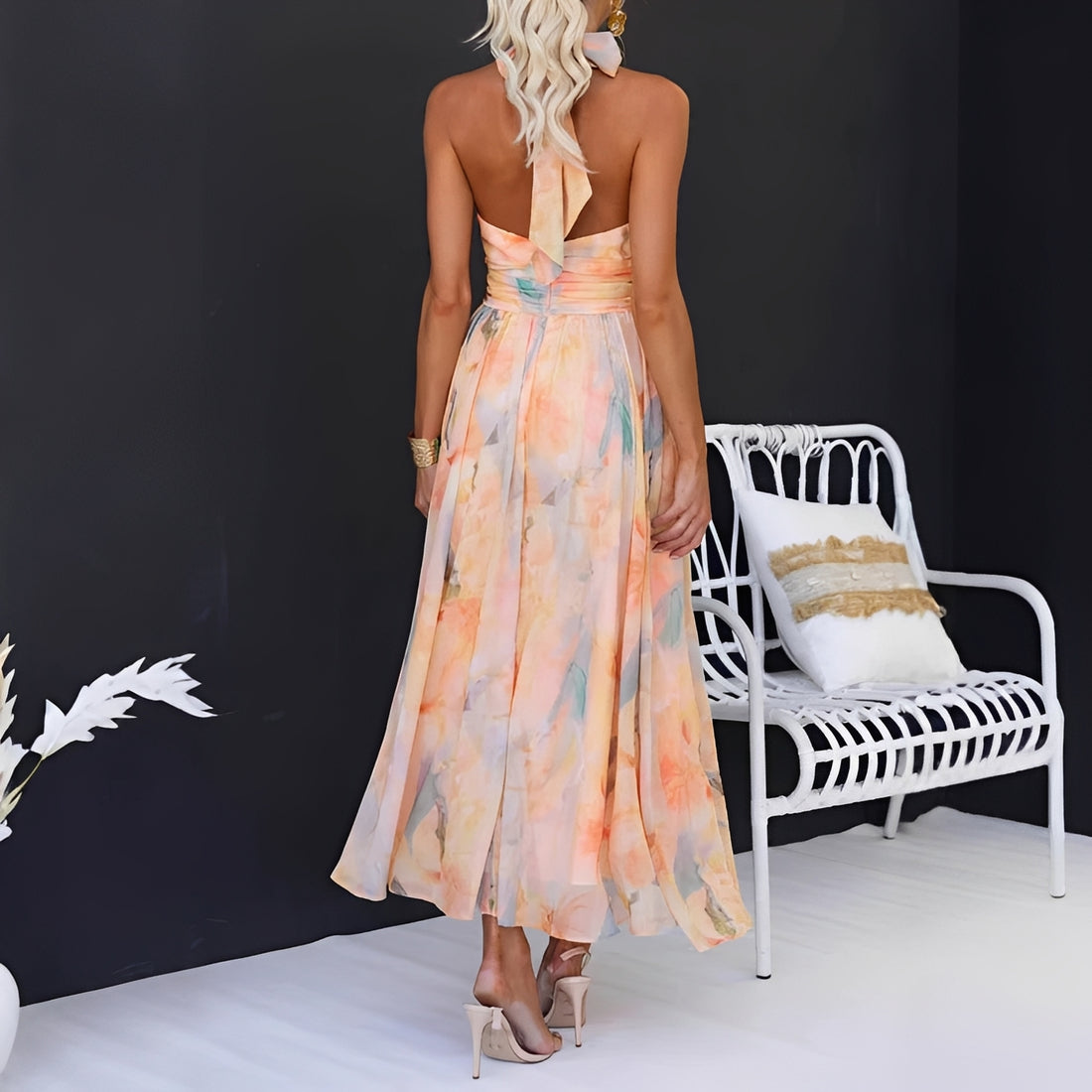 Leona - Stilvolles, farbenfrohes Maxikleid für Damen