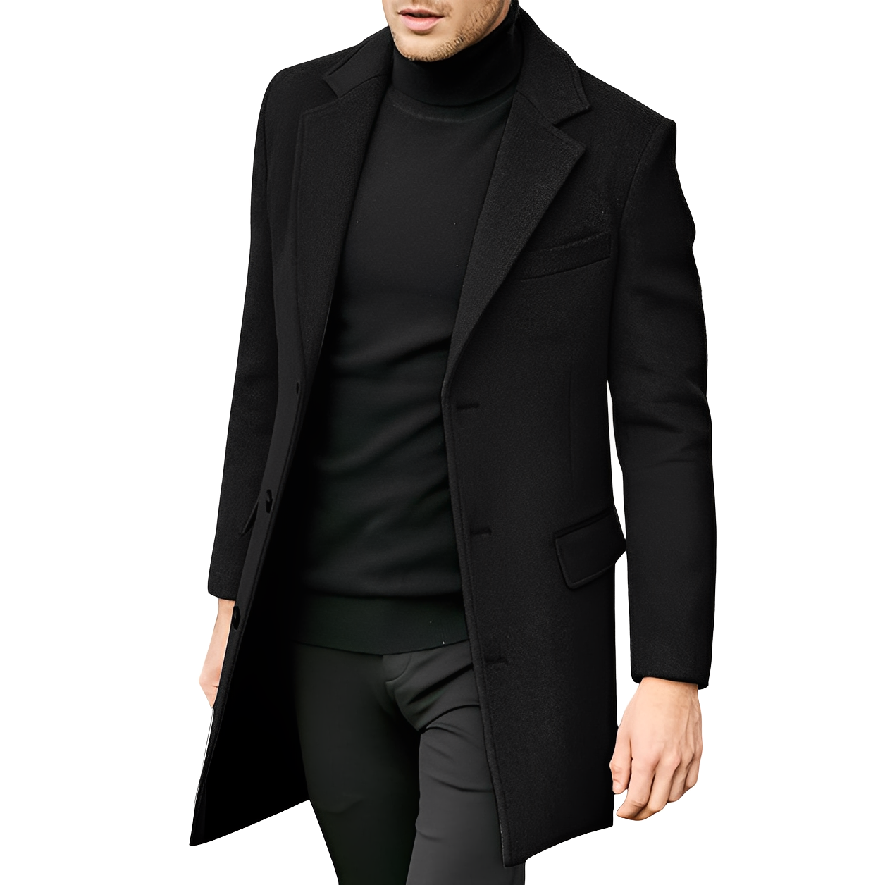 Robert - Stylish, warm wool coat for men
