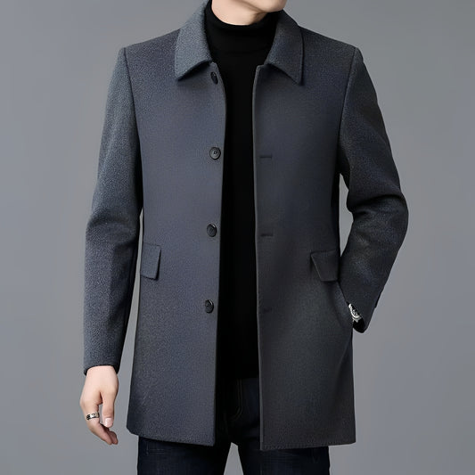 Jerry - Formeller einreihiger Wollmantel für Herren
