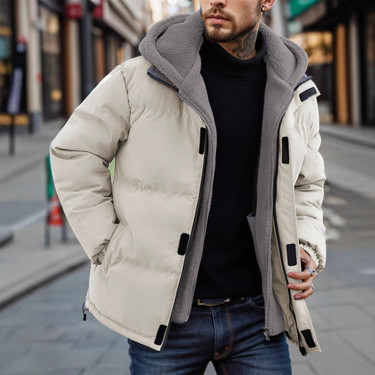 Ritchie - Warm padded hooded jacket for men