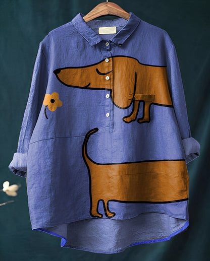 Eyden - Artistic women's long-sleeve blouse